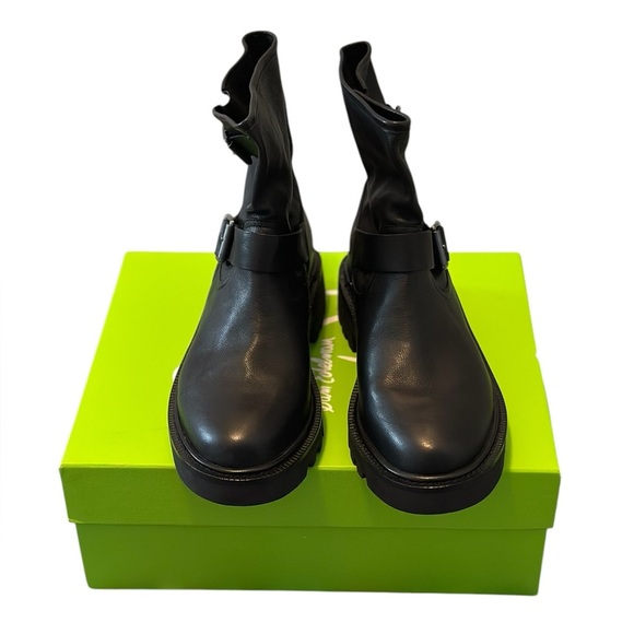 Sam Edelman Kinsley Biker  Black Leather Boots Women’s Size 8.5 - Picture 4 of 10